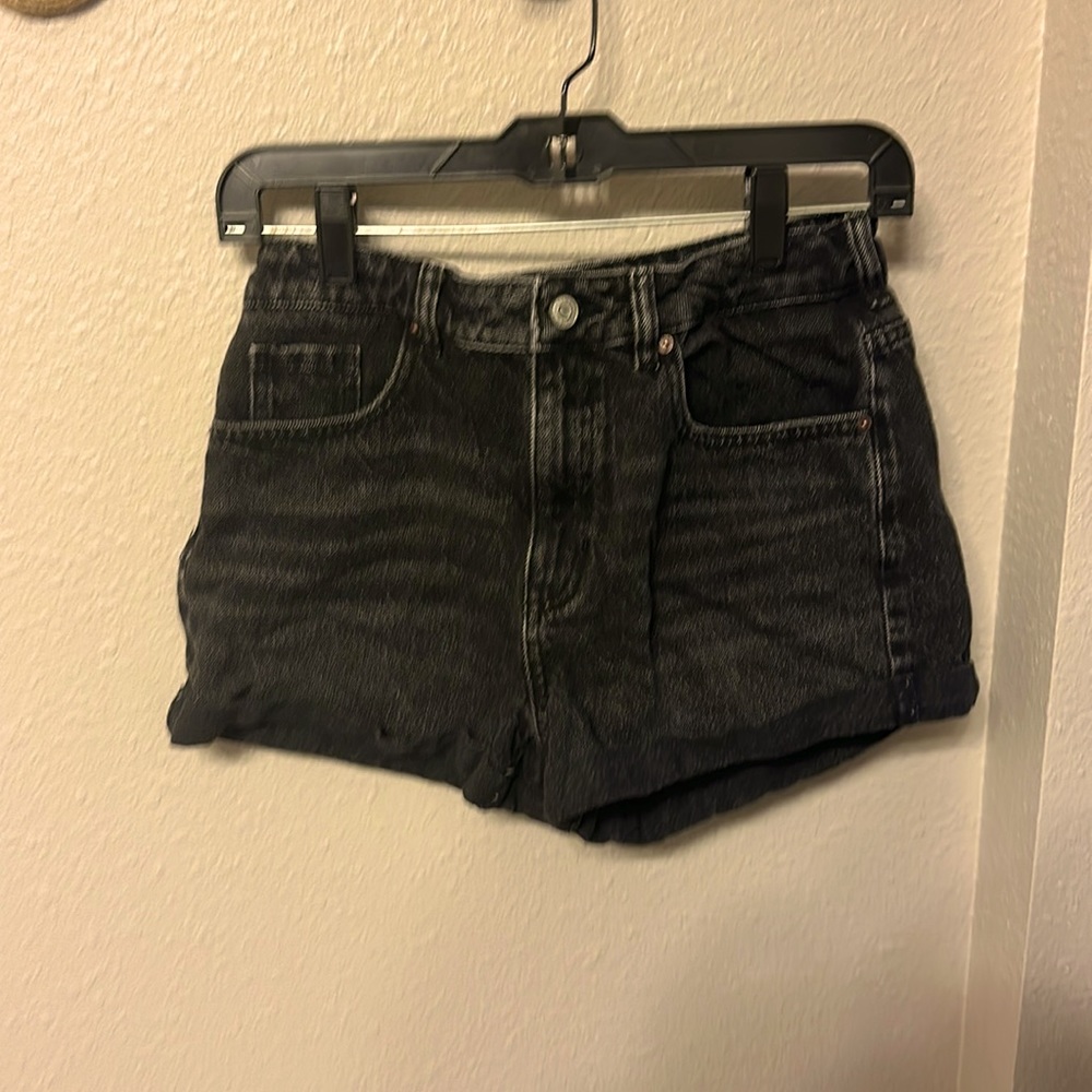 pacsun black jean shorts